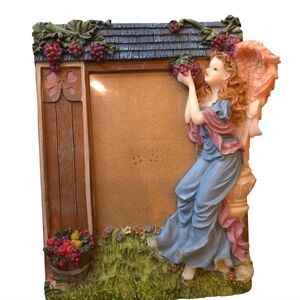 Vintage Resin Angel Themed Decorative Photo Frame 4"X5" Fairy Core Decor